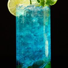 Apple and blue lagoon mojito