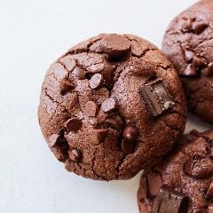 Triple chocolate cookies